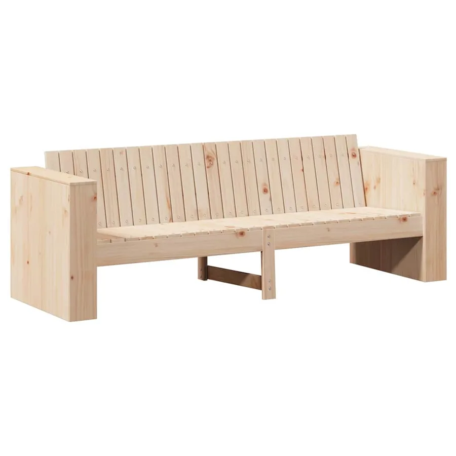 Canapé de jardin Naturel 185,5 x 60 x 62 cm Bois de pin massif - 2
