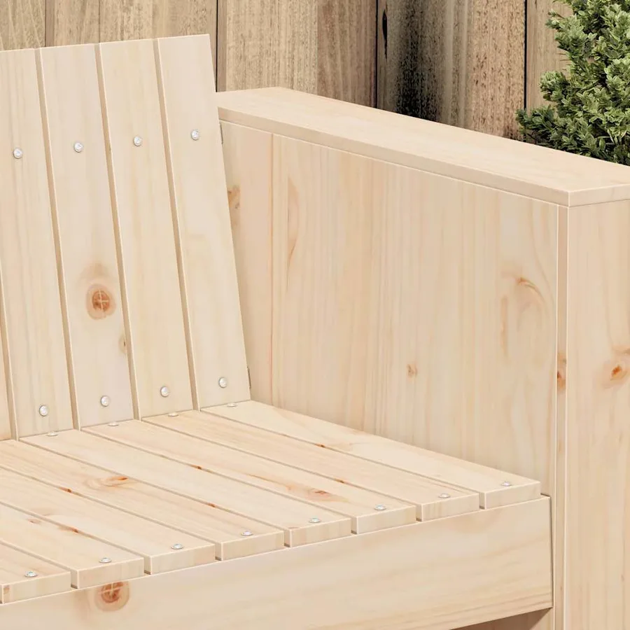 Canapé de jardin Naturel 185,5 x 60 x 62 cm Bois de pin massif - 3