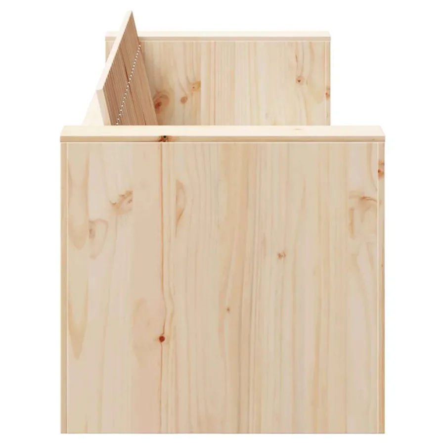 Canapé de jardin Naturel 185,5 x 60 x 62 cm Bois de pin massif - 5