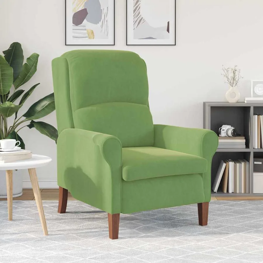 fauteuil Vert clair Velours - 3