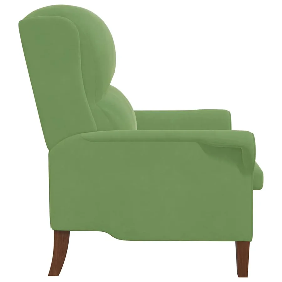 fauteuil Vert clair Velours - 5