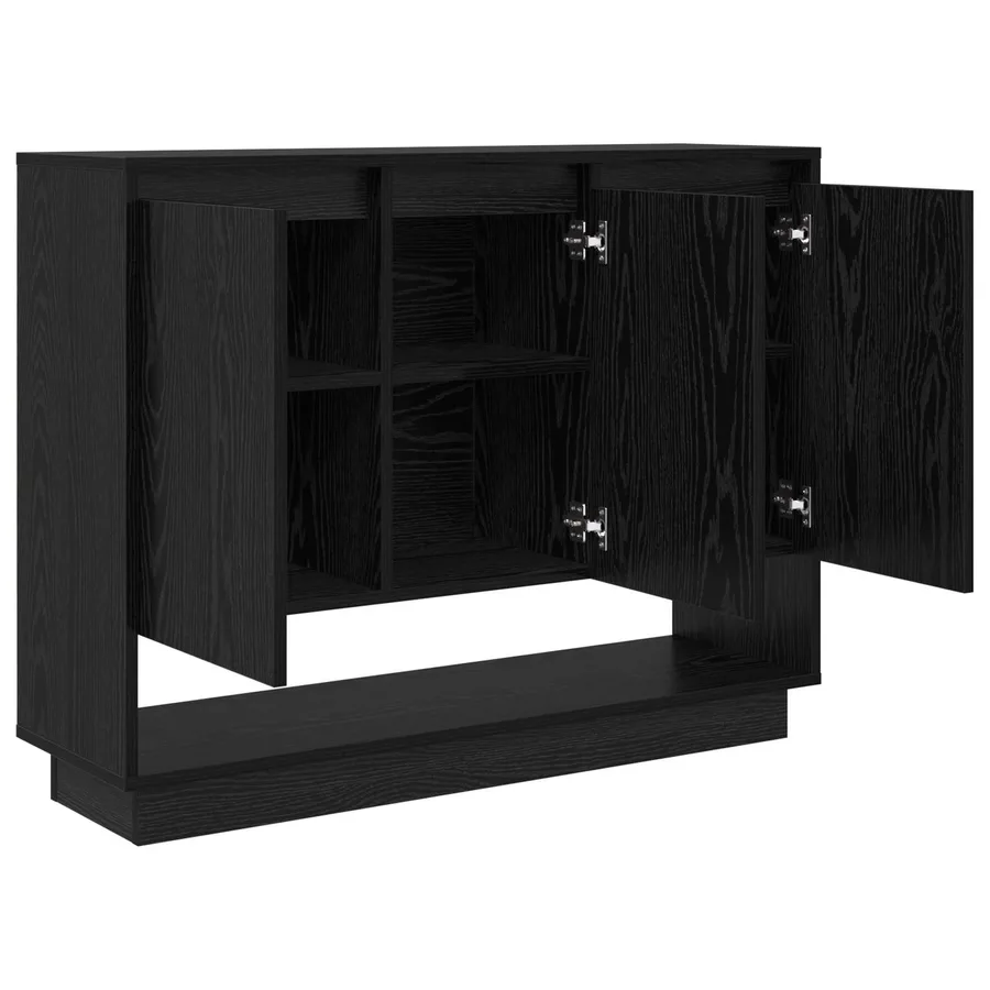 Buffet Chêne noir 97 x 29 x 75 cm Bois d'ingénierie - 5