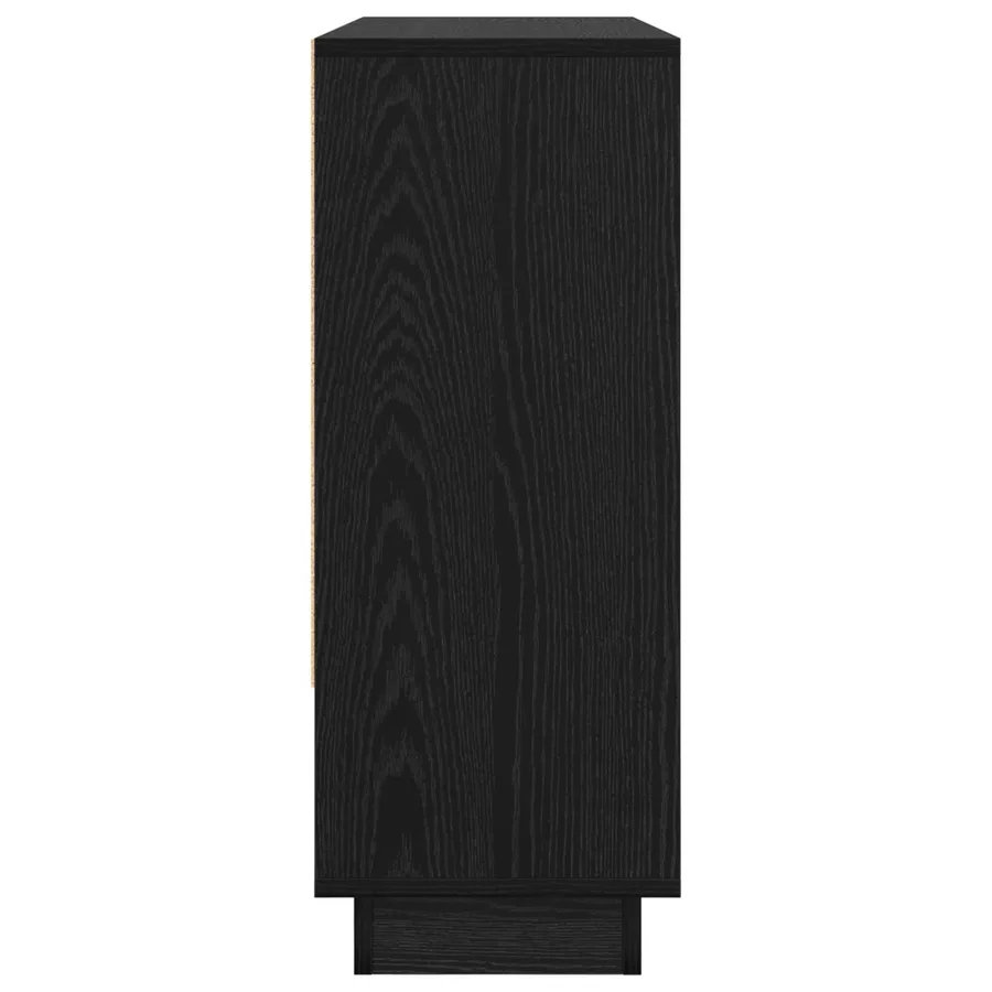 Buffet Chêne noir 97 x 29 x 75 cm Bois d'ingénierie - 7
