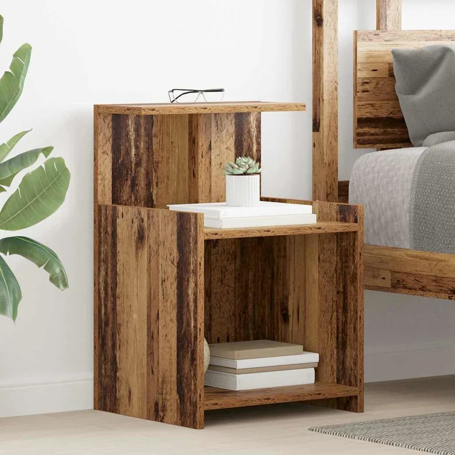 Cabinet de chevet Bois ancien 40 x 35 x 60 cm Bois d'ingénierie - 4