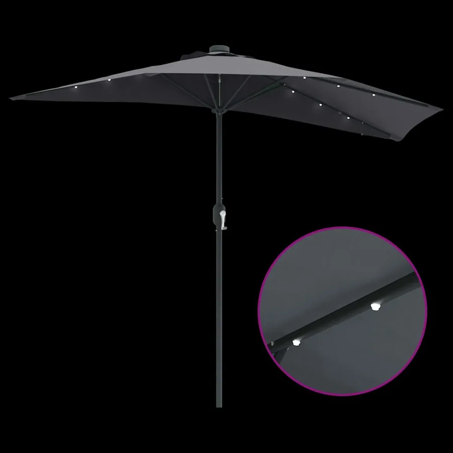 Parasol de jardin Anthracite 294 x 150 x 223 cm - 10