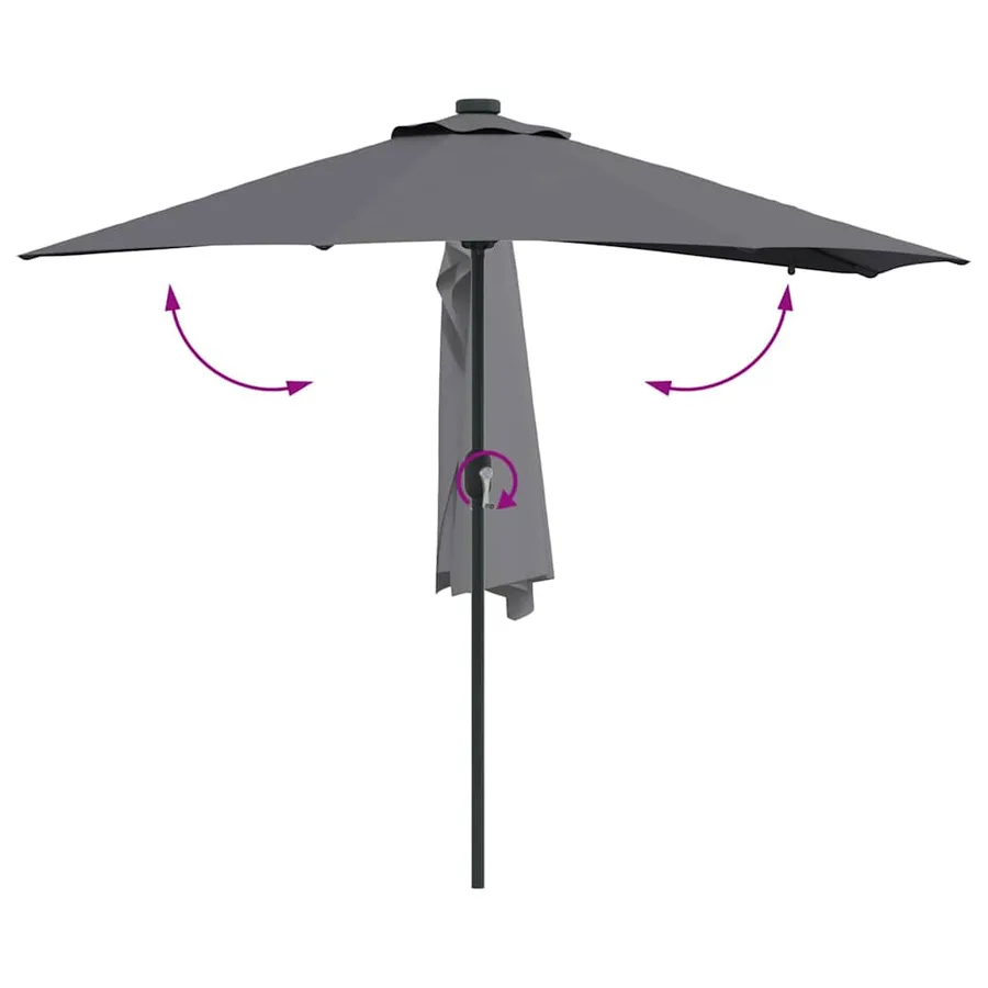 Parasol de jardin Anthracite 294 x 150 x 223 cm - 9