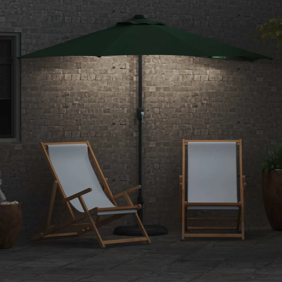 Parasol de jardin Vert 294 x 150 x 224 cm Polyester et Acier - 4
