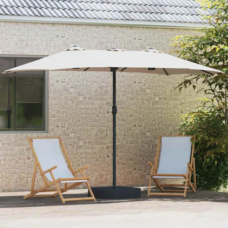 Parasol de jardin Sable 385 x 209 x 244 cm Polyester et Acier - 3