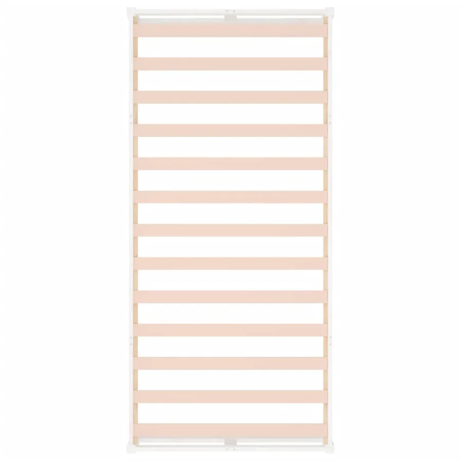 Cadre de lit sans matelas blanc 75x190 cm bois massif - 7