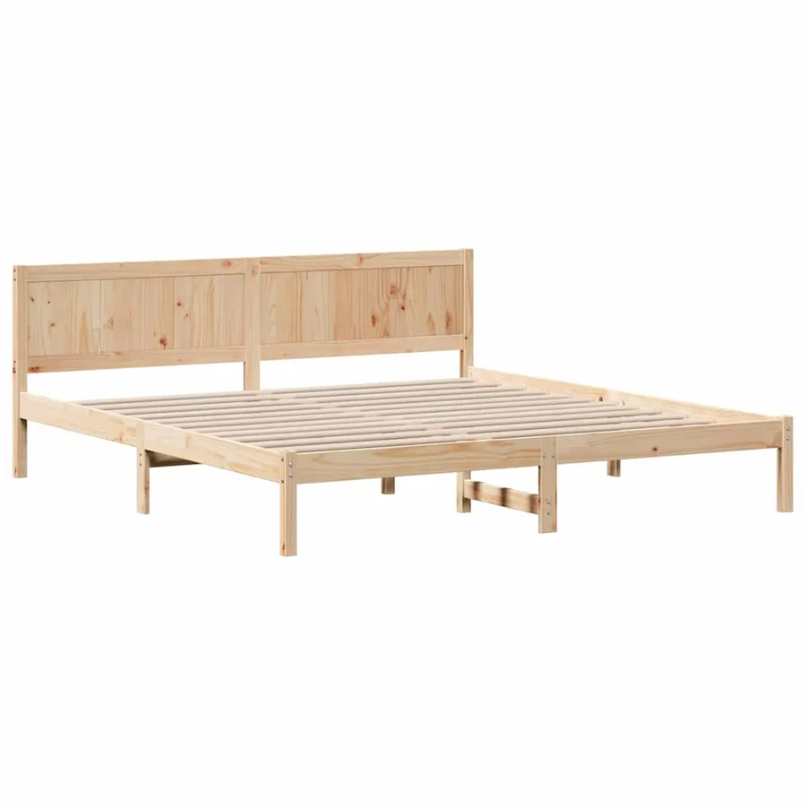 Cadre de lit Marron 180 x 200 cm Bois de pin massif - 4