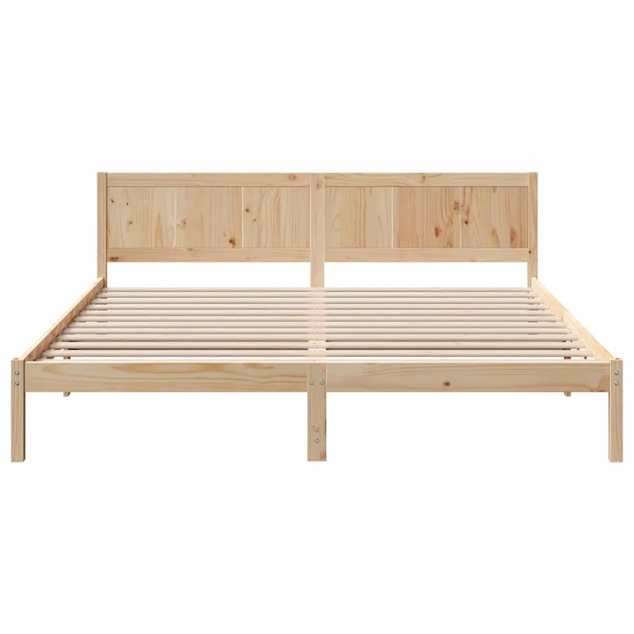 Cadre de lit Marron 180 x 200 cm Bois de pin massif - 5