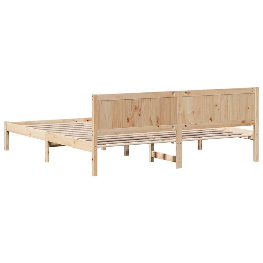 Cadre de lit Marron 180 x 200 cm Bois de pin massif - 7