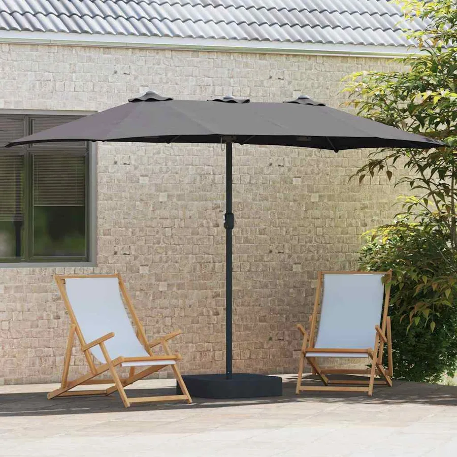 Parasol de jardin Anthracite 385 x 209 x 244 cm - 3