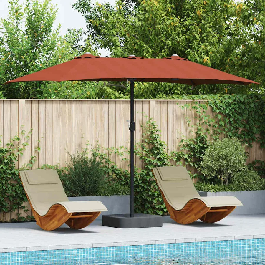Parasol de jardin Terre cuite 385 x 209 x 244 cm