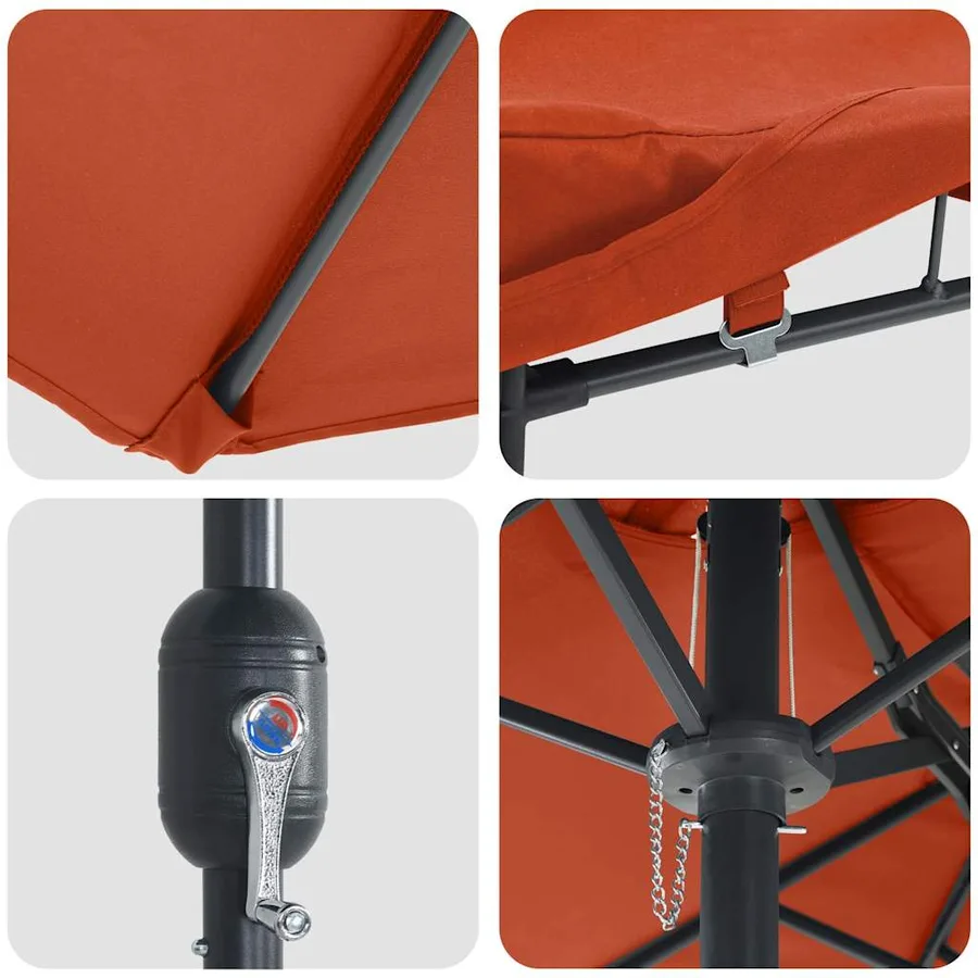 Parasol de jardin Terre cuite 385 x 209 x 244 cm - 7