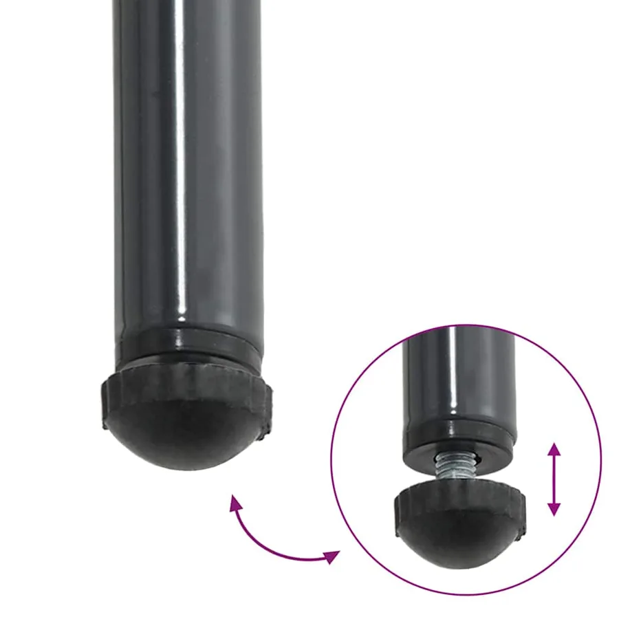 Ensemble de salle à manger pour jardin 3 pcs Noir et anthracite - 11