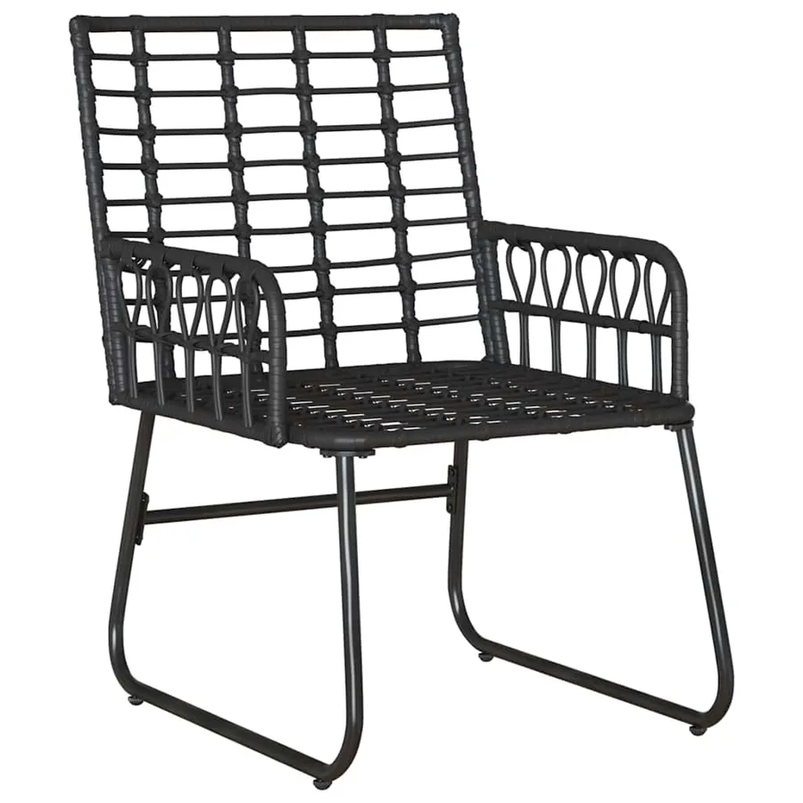 Ensemble de salle à manger pour jardin 3 pcs Noir et anthracite - 6