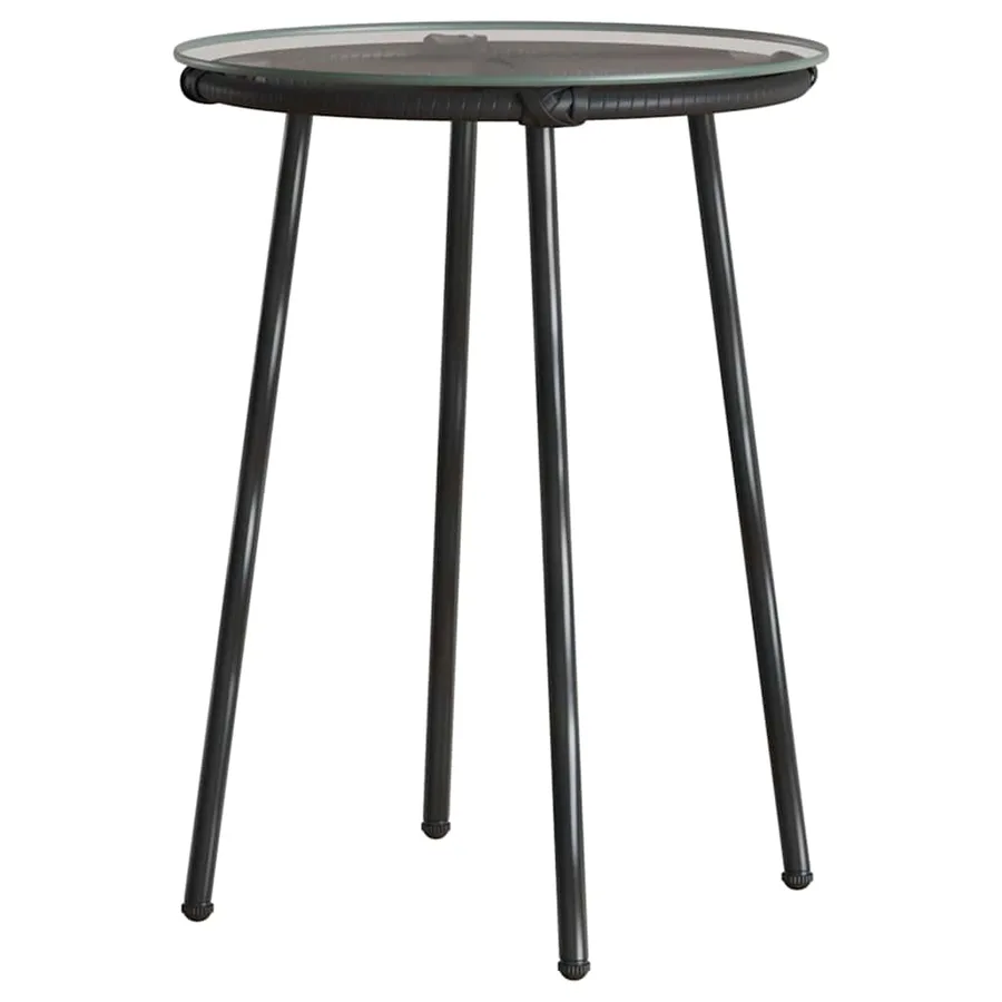 Ensemble de salle à manger pour jardin 3 pcs Noir et anthracite - 7