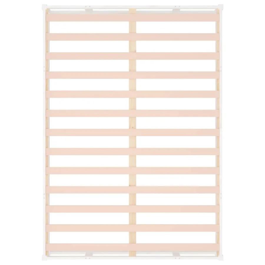 Cadre de lit sans matelas blanc 200x200 cm bois massif - 7