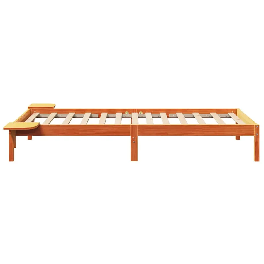 Cadre de lit Brun cire 90 x 190 cm Pin massif - 6