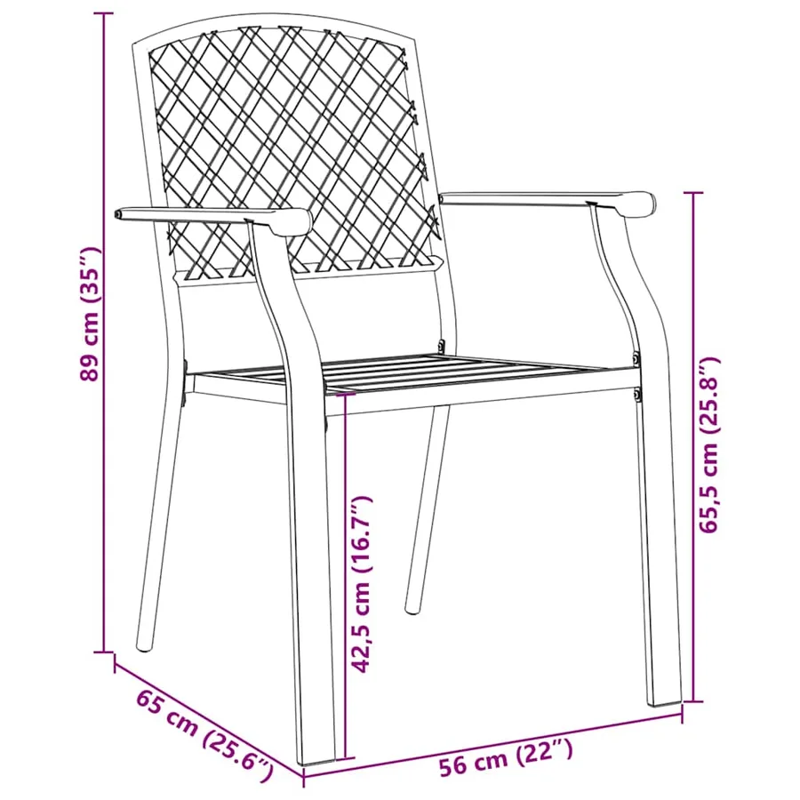 Ensemble de salle à manger pour jardin 9 pcs Anthracite - 11