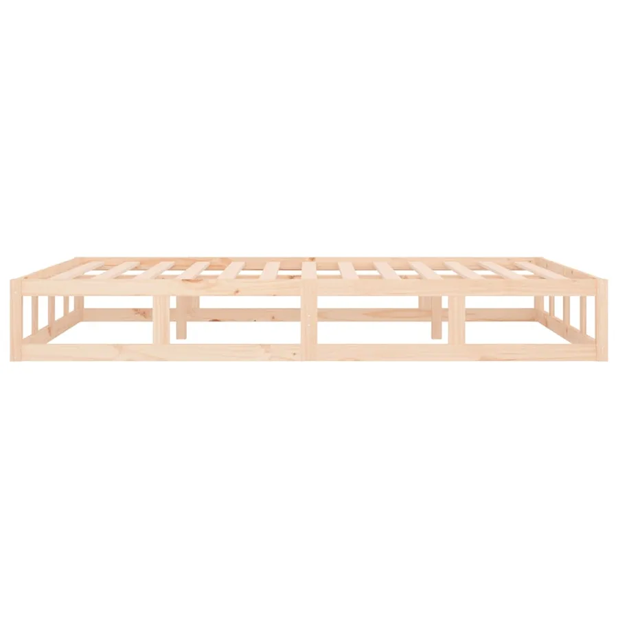 Cadre de lit sans matelas 150x200 cm bois massif - 7