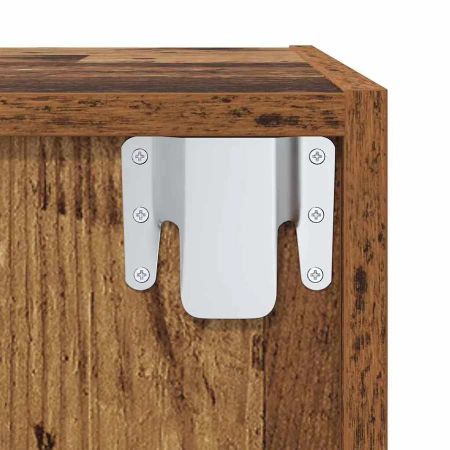 Ensemble meuble TV 4 pcs Bois Ancien 37 x 37 x 107 cm - 7