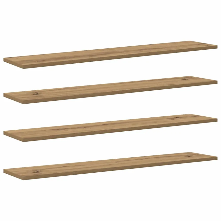 Étagère à livres 3 niveaux 4 pcs 100 x 20 x 1,5 cm Marron - 2
