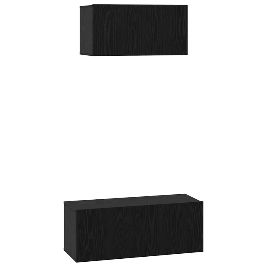 Ensemble meuble TV 2 pcs Chêne noir Bois d'ingénierie - 2