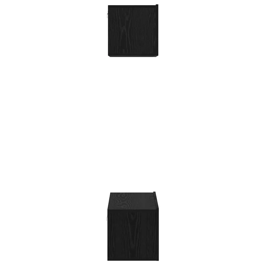 Ensemble meuble TV 2 pcs Chêne noir Bois d'ingénierie - 9