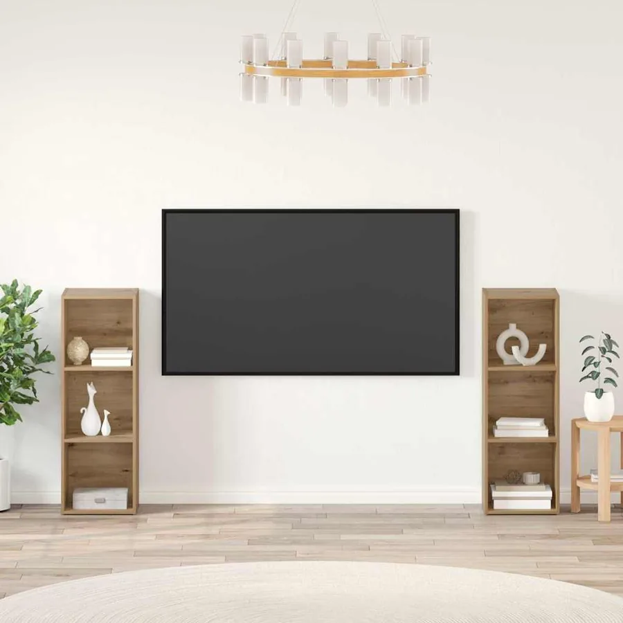 Ensemble meuble TV 2 pcs Chêne artisanal Bois d'ingénierie