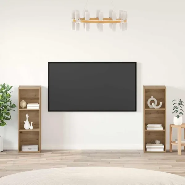 Ensemble meuble TV 2 pcs Chêne artisanal Bois d'ingénierie
