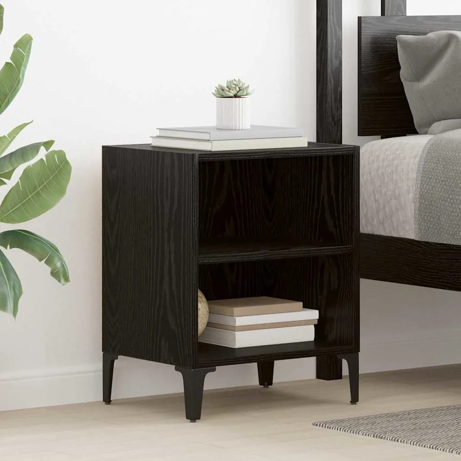 Cabinet de chevet 2 pcs Chêne noir 40 x 30 x 50 cm