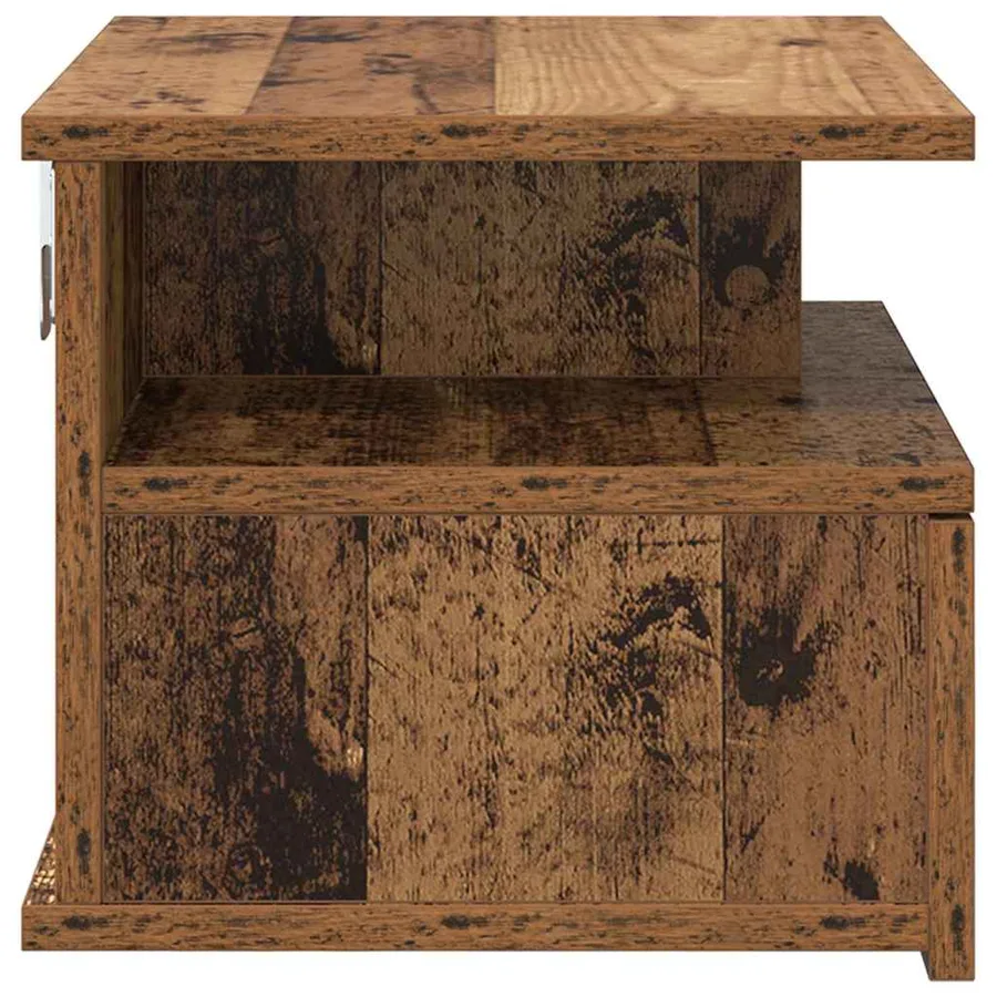 Table de nuit flottante 2 pcs Bois ancien 40 x 31 x 28 cm - 7