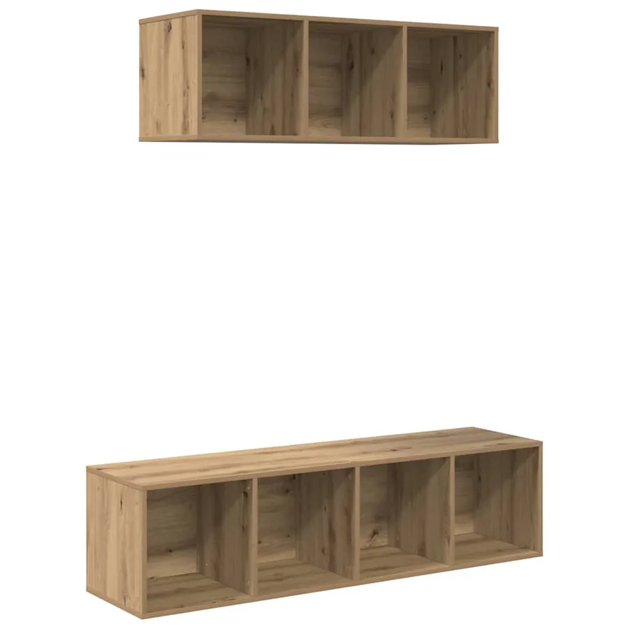Ensemble meuble TV 2 pcs Chêne artisanal Bois d'ingénierie - 2