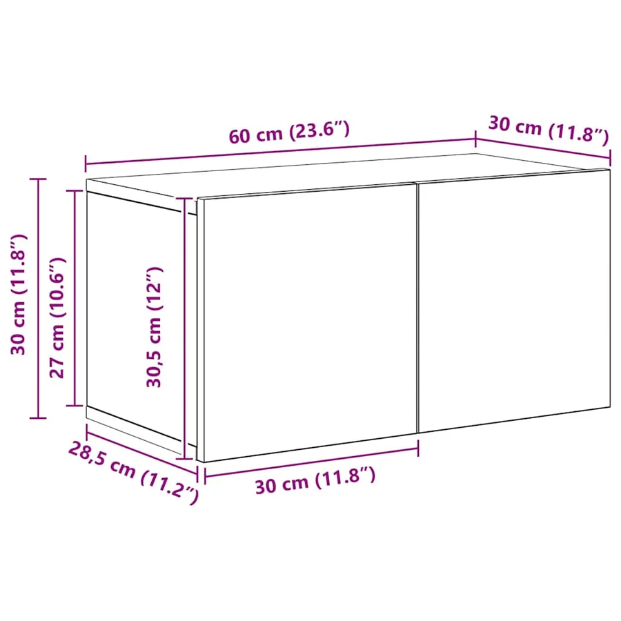 Ensemble meuble TV 6 pcs Chêne noir Bois d'ingénierie - 17