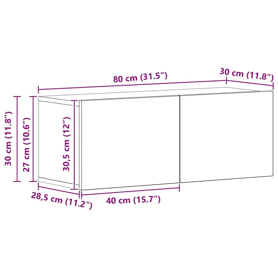 Ensemble meuble TV 6 pcs Chêne noir Bois d'ingénierie - 18