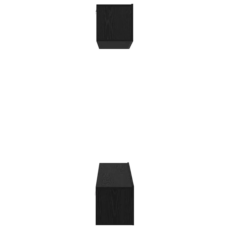 Ensemble meuble TV 4 pcs Chêne noir Bois d'ingénierie - 9
