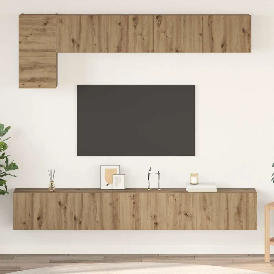 Ensemble meuble TV 5 pcs Chêne artisanal Bois d'ingénierie