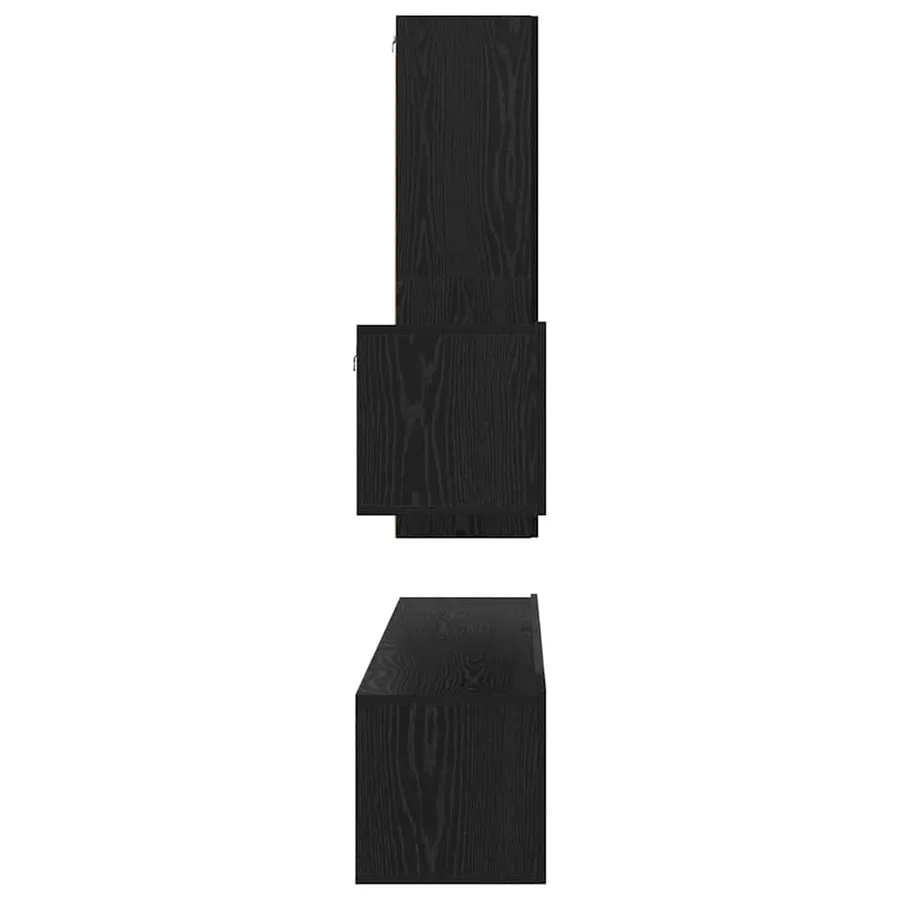 Ensemble meuble TV 4 pcs Chêne noir Bois d'ingénierie - 9