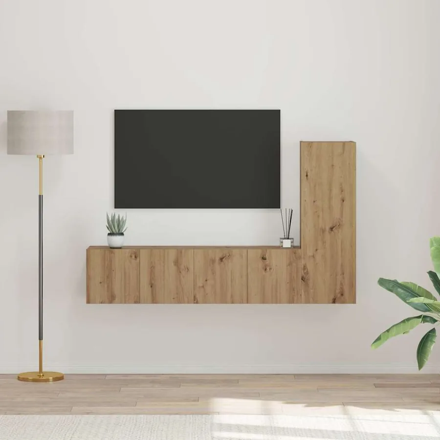 Ensemble meuble TV 3 pcs Chêne artisanal Bois d'ingénierie