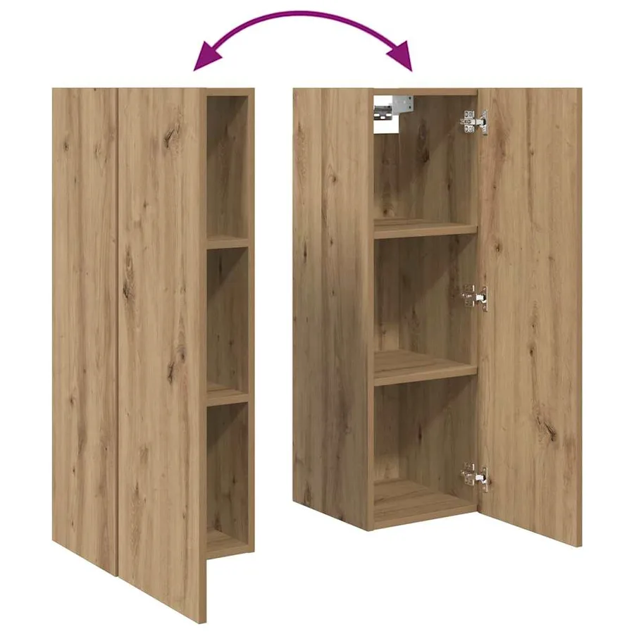 Ensemble meuble TV 3 pcs Chêne artisanal Bois d'ingénierie - 13