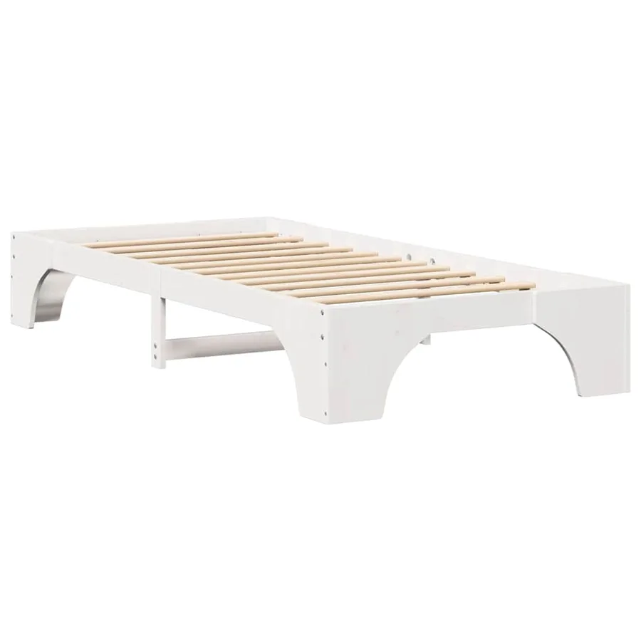 Cadre de lit Blanc 80 x 200 cm Pin massif - 4