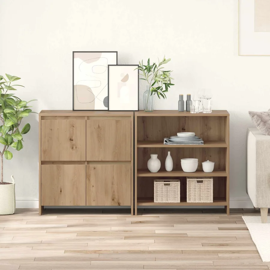 Buffet 2 pcs Chêne artisanal 70 x 41 x 75 cm Bois d'ingénierie
