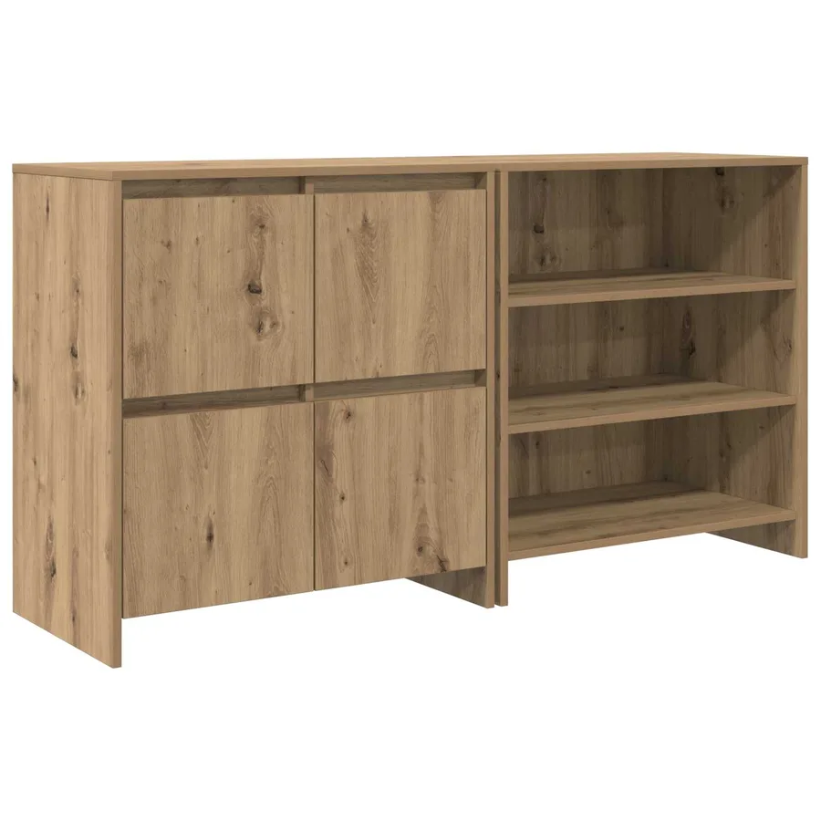 Buffet 2 pcs Chêne artisanal 70 x 41 x 75 cm Bois d'ingénierie - 2