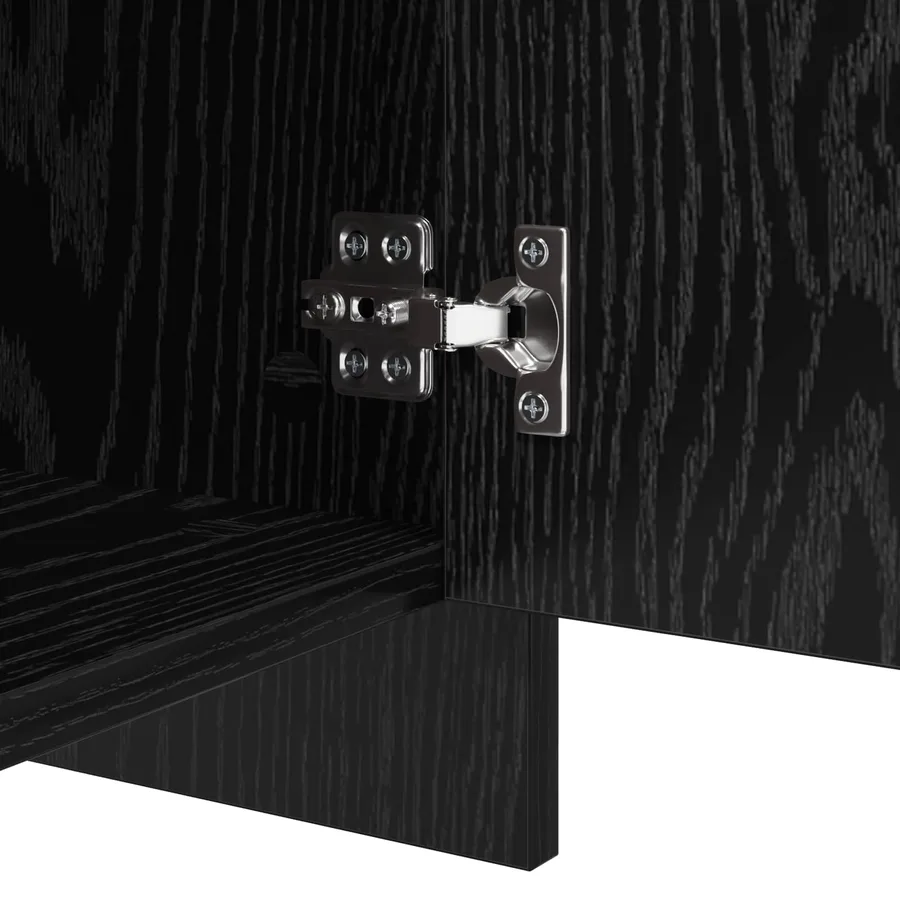 Buffet Chêne noir 70 x 41 x 75 cm Bois d'ingénierie - 8
