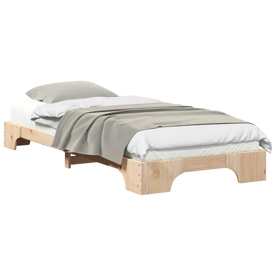 Cadre de lit Marron 80 x 220 cm Pin massif - 2
