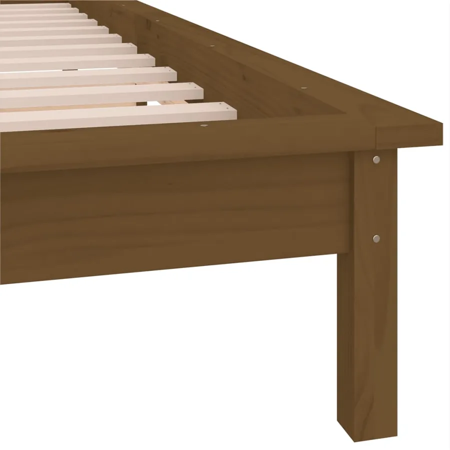 Cadre de lit à LED sans matelas 100x200 cm bois massif - 9