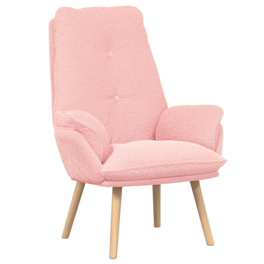 fauteuil Rose 69 x 74 x 93 cm Tissu Sherpa - 2