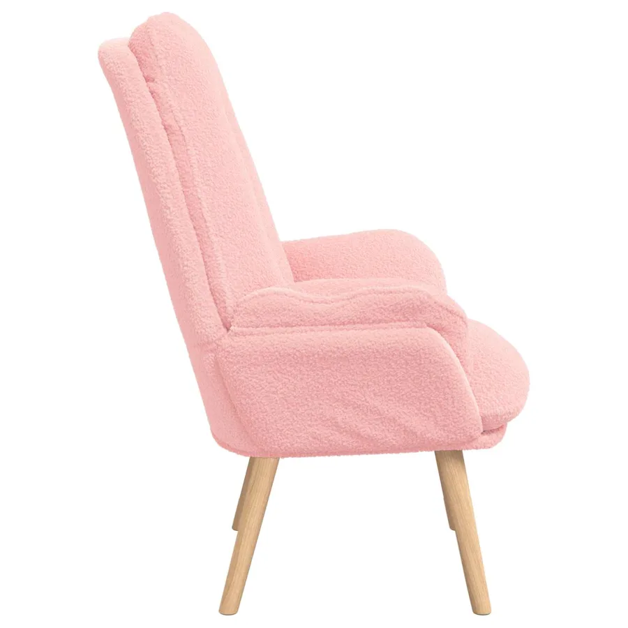 fauteuil Rose 69 x 74 x 93 cm Tissu Sherpa - 4